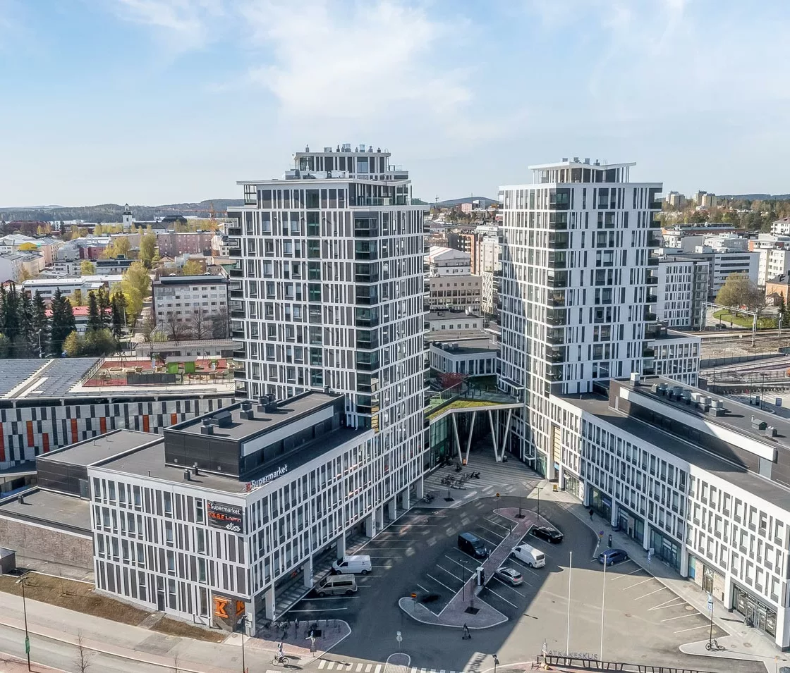 Travel Center Portti in Kuopio is located in the heart of the city. The project was Lapti's own real estate development and built in 2018-2022